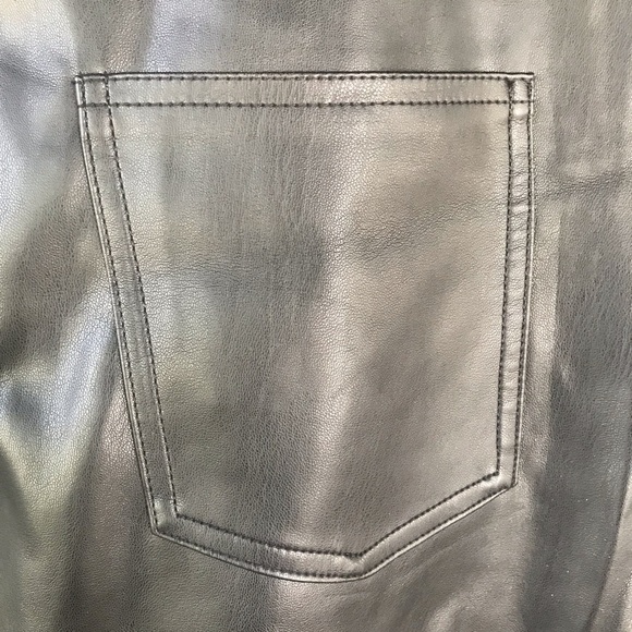 Zara Black Vegan Leather Maxi Skirt EUC size L - Picture 4 of 9